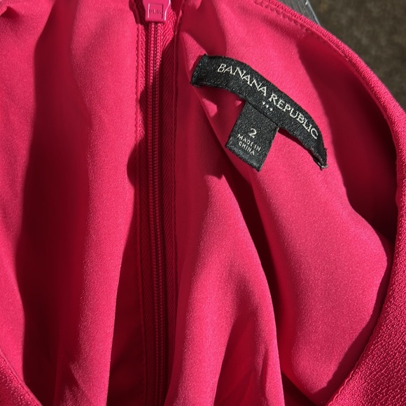 Hot pink Womens Banana Republic work dress size 2 - Picture 4 of 4